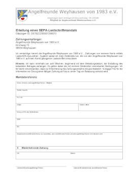 Erteilung eines SEPA Lastschriftmandats