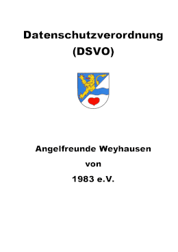 Datenschutzverordnung der Angelfreunde Weyhausen von 1983 e.V.