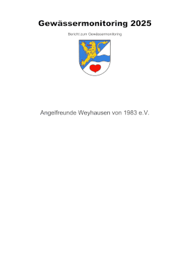 Bericht zum Gewässermonitoring 2025